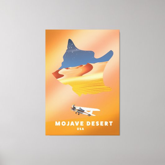 Mojavewoestijn VS kaart Canvas Afdruk (Voorkant)