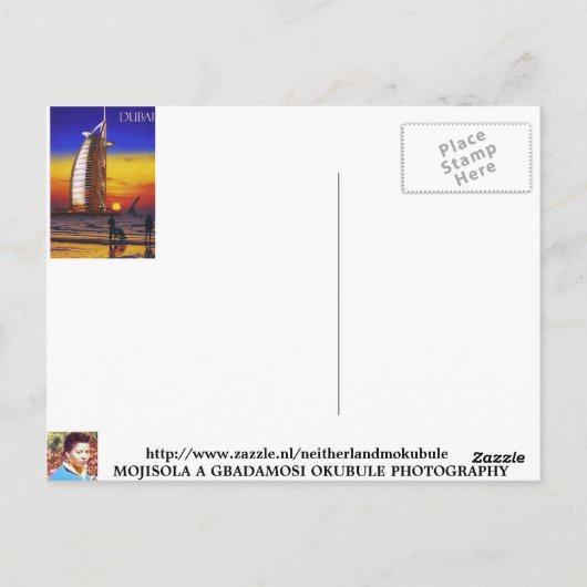 MOJI A OKUBULE ART WORK 2011 BRIEFKAART (Achterkant)