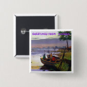 MOJI A OKUBULE ART WORK 2011 VIERKANTE BUTTON 5,1 CM (Voorkant /achterkant)