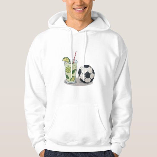 Mojito and soccer ball hoodie (Voorkant)