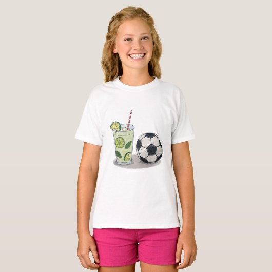 Mojito and soccer ball t-shirt (Voorkant volledig)