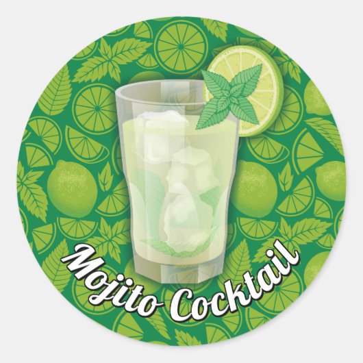 Mojito Classic Ronde Sticker (Voorkant)