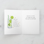 Mojito Cocktail 21e Happy Birthday Kaart (Binnen)