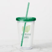 Mojito Cocktail Acryl Drinkglas met munt Drinkbeker (Achterkant)