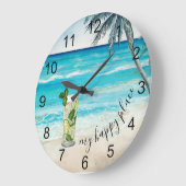 Mojito Cocktail Beach Happy Place Waterverf  Grote Klok (Hoek)