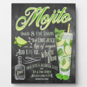 Mojito Cocktail Chalkboard Recipe Fotoplaat (Voorkant)