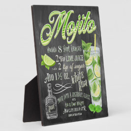 Mojito Cocktail Chalkboard Recipe Fotoplaat