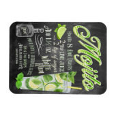 Mojito Cocktail Chalkboard Recipe Magneet (Horizontaal)