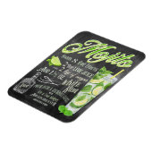 Mojito Cocktail Chalkboard Recipe Magneet (Linkerzijde)
