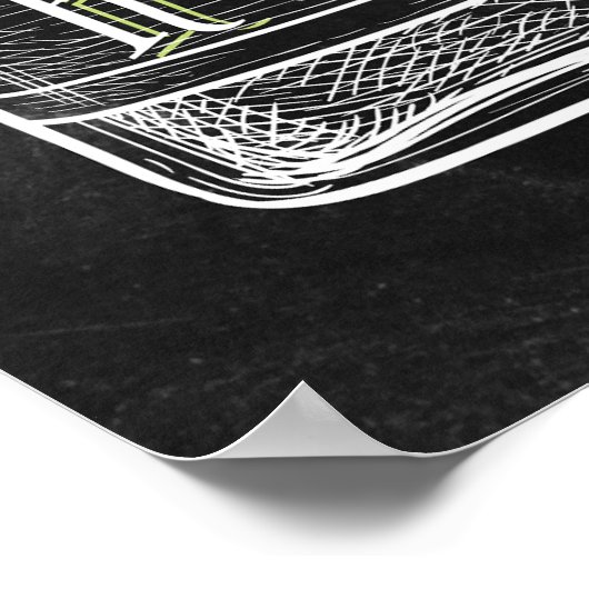 Mojito Cocktail Chalkboard Recipe Poster (Hoek)