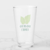Mojito Cocktail Glas met mintblad logo (Achterkant)