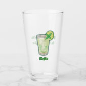Mojito Cocktail Glass Glas (Voorkant)