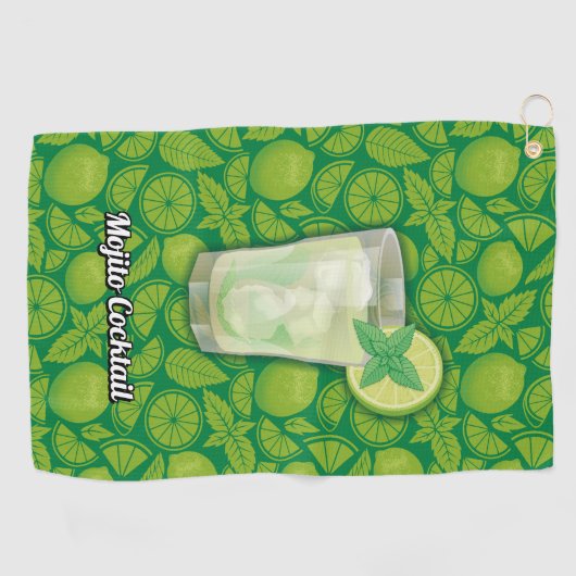 Mojito Cocktail Golfhanddoek (Horizontaal)