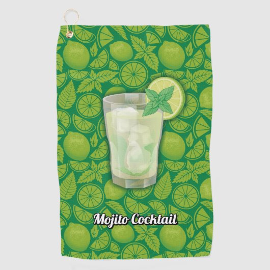 Mojito Cocktail Golfhanddoek (Voorkant)