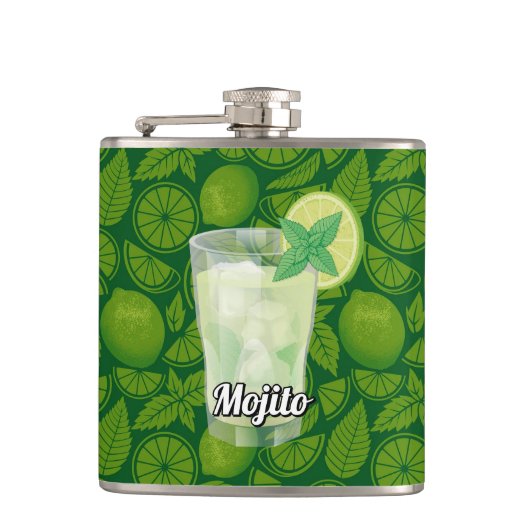 Mojito Cocktail Heupfles (Voorkant)