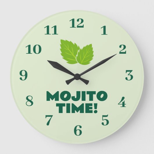 Mojito cocktail liefhebber wandklok met aangepaste (Voorkant)