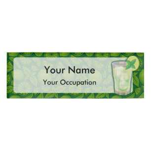 Mojito cocktail naam tag