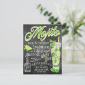 Mojito Cocktail Party Invitation (Staand voorkant)