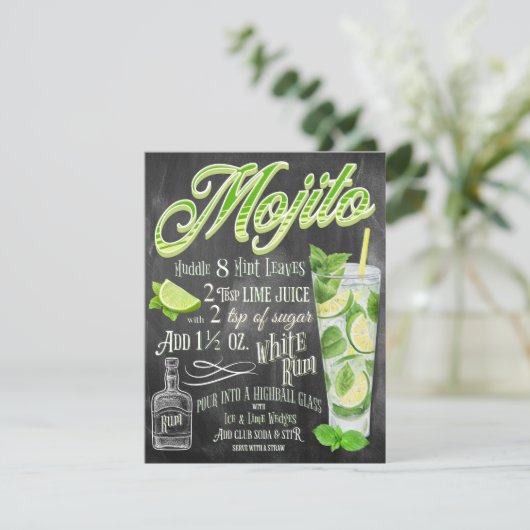 Mojito Cocktail Party Invitation (Staand voorkant)
