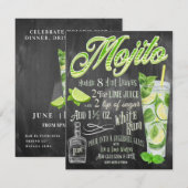 Mojito Cocktail Party Invitation (Voorkant / Achterkant)