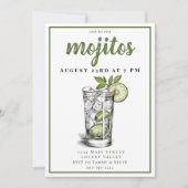Mojito Cocktail Party Invitation Kaart (Voorkant)