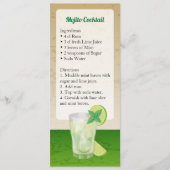 Mojito Cocktail Recept Uitnodiging (Voorkant)