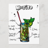 Mojito Cocktail Recipe Briefkaart (Voorkant)