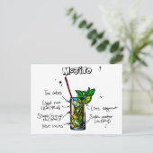 Mojito Cocktail Recipe Briefkaart (Staand voorkant)