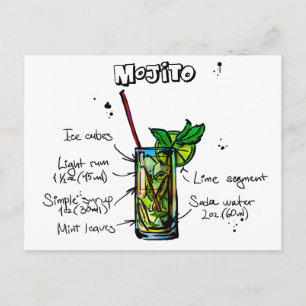 Mojito Cocktail Recipe Briefkaart