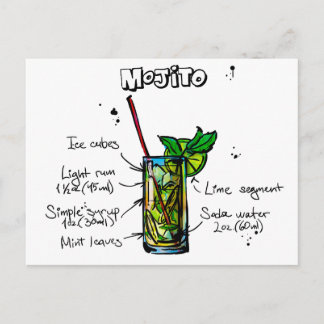 Mojito Cocktail Recipe Briefkaart