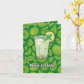 Mojito Cocktail Recipe Kaart (Gele Bloem)