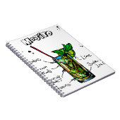 Mojito Cocktail Recipe Notitieboek (Rechterzijde)