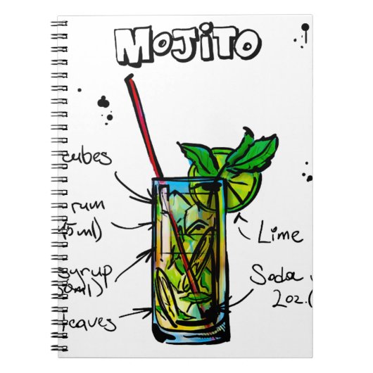 Mojito Cocktail Recipe Notitieboek (Voorkant)