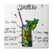 Mojito Cocktail Recipe Tegeltje (Voorkant)