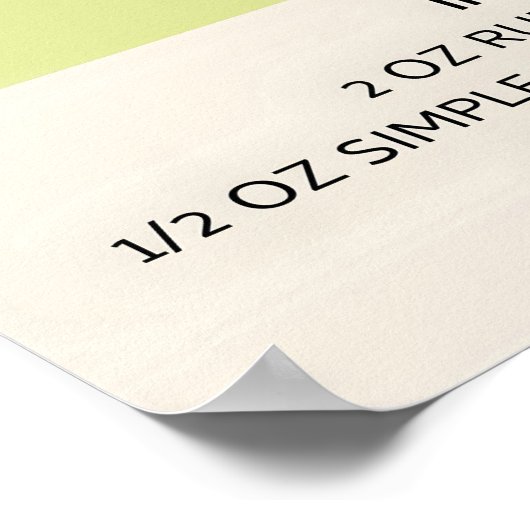 Mojito Cocktail schilderij Poster (Hoek)