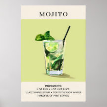 Mojito Cocktail schilderij