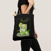 Mojito Cocktail Watercolor Kunst Tote Bag (Dichtbij)