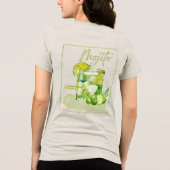 Mojito Cocktail Watercolor Kunst Tri-Blend Shirt (Achterkant)