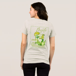 Mojito Cocktail Watercolor Kunst Tri-Blend Shirt