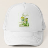 Mojito Cocktail Watercolor Kunst Trucker Pet (Voorkant)