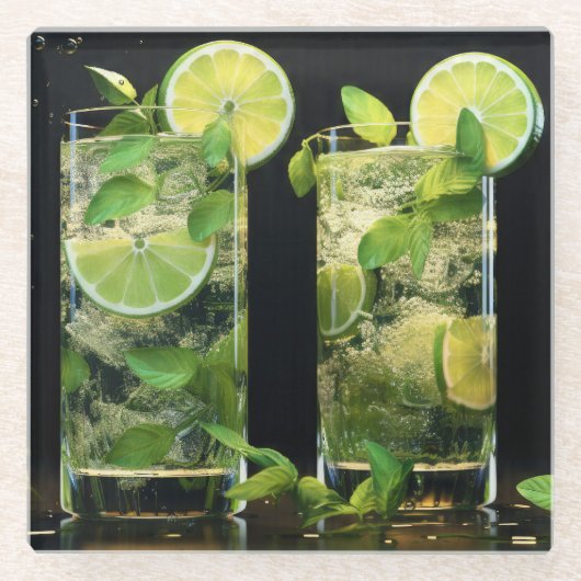Mojito Cocktails Glazen Onderzetter (Voorkant)