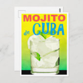 Mojito de Cuba vintage-briefkaart Briefkaart (Voorkant / Achterkant)