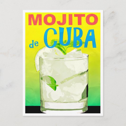 Mojito de Cuba vintage-briefkaart Briefkaart (Voorkant)