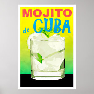 Mojito de Cuba vintage-poster Poster
