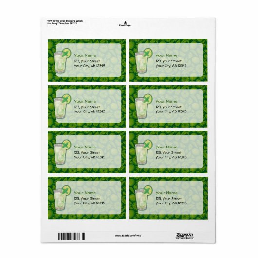Mojito Etiket (Full Sheet)