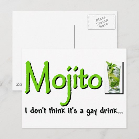 Mojito: Geen Drink...? Briefkaart (Voorkant / Achterkant)