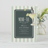 Mojito Golf Themed 90th Birthday Kaart (Staand voorkant)