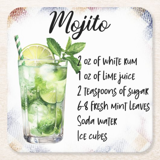 Mojito Kartonnen Onderzetters (Voorkant)