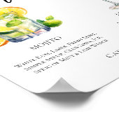 Mojito Lemon Drop Zomer Signature Cocktails Menu Poster (Hoek)