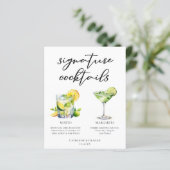 Mojito Margarita Signature Cocktails Trouwmenu (Staand voorkant)